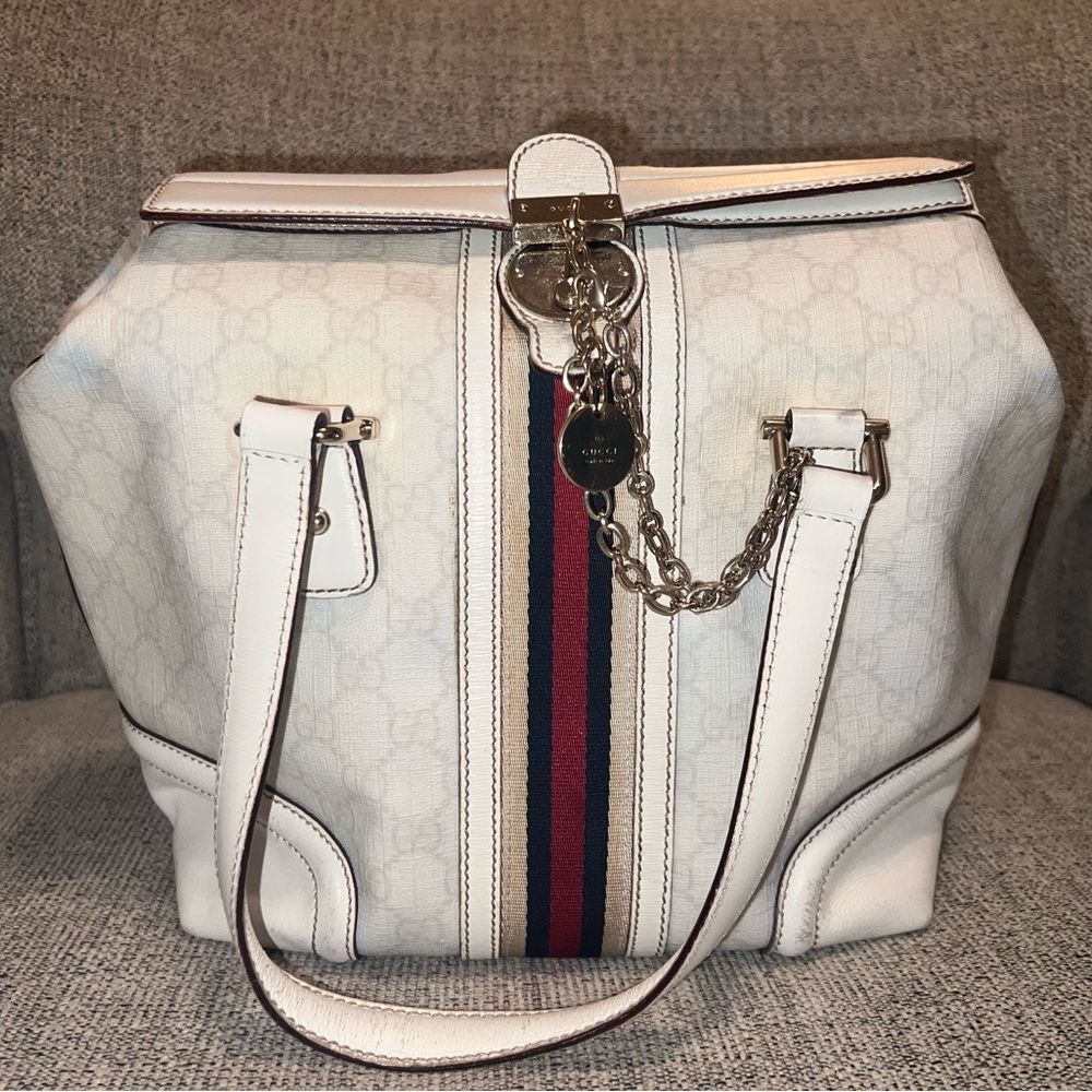 Gucci Coated Canvas Monogrammed Bag